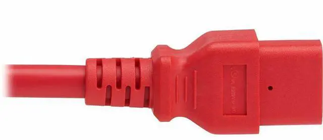 Alt view image 6 of 6 - Eaton Tripp Lite Series Power Cord, C20 to C21 - Heavy-Duty, 20A, 250V, 12 AWG, 3 ft. (0.9 m), Red - For Network Switch, PDU, UPS, Switch, Server, Network Device, Rack, Blade Server, Router - 12 Gauge