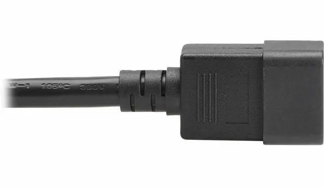 Alt view image 4 of 7 - Eaton Tripp Lite Series Power Cord, C20 to C21 - Heavy-Duty, 20A, 250V, 12 AWG, 5 ft. (1.5 m), Black