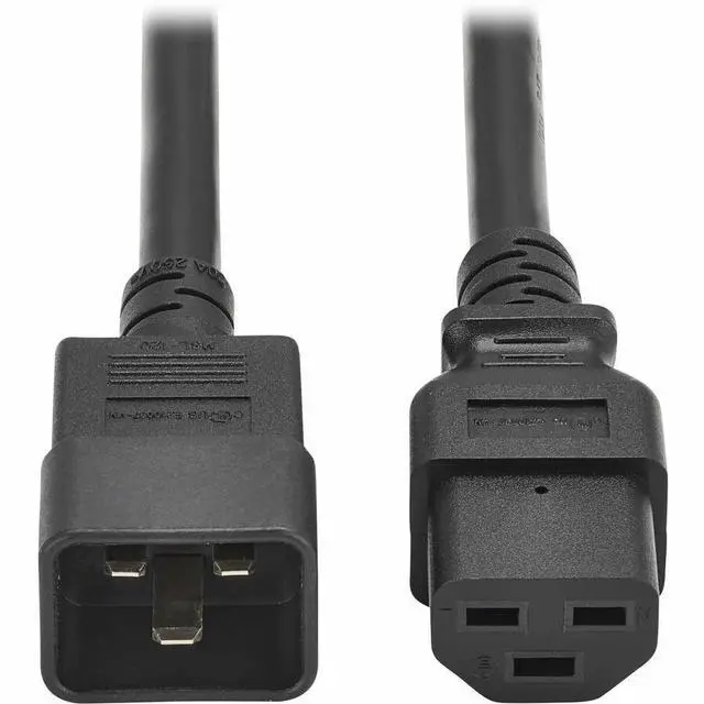 Alt view image 5 of 7 - Eaton Tripp Lite Series Power Cord, C20 to C21 - Heavy-Duty, 20A, 250V, 12 AWG, 5 ft. (1.5 m), Black