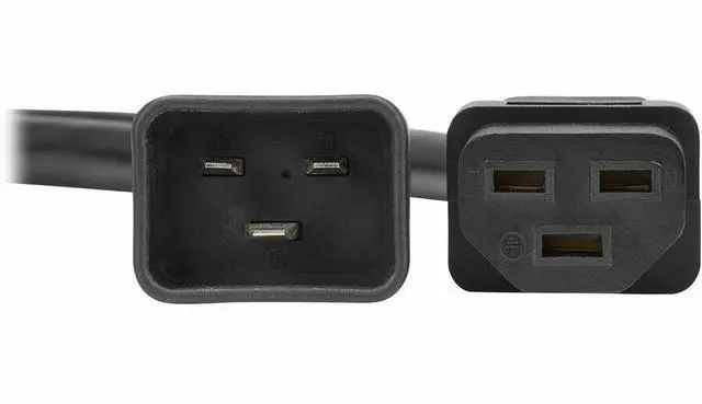 Alt view image 6 of 7 - Eaton Tripp Lite Series Power Cord, C20 to C21 - Heavy-Duty, 20A, 250V, 12 AWG, 5 ft. (1.5 m), Black
