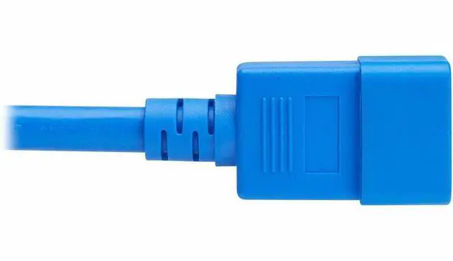 Alt view image 4 of 7 - Eaton Tripp Lite Series Power Cord, C20 to C21 - Heavy-Duty, 20A, 250V, 12 AWG, 2 ft. (0.6 m), Blue