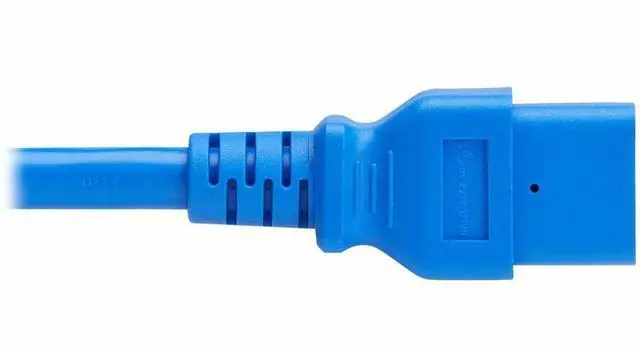 Alt view image 5 of 7 - Eaton Tripp Lite Series Power Cord, C20 to C21 - Heavy-Duty, 20A, 250V, 12 AWG, 2 ft. (0.6 m), Blue