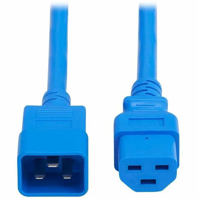 Alt view image 7 of 7 - Eaton Tripp Lite Series Power Cord, C20 to C21 - Heavy-Duty, 20A, 250V, 12 AWG, 2 ft. (0.6 m), Blue
