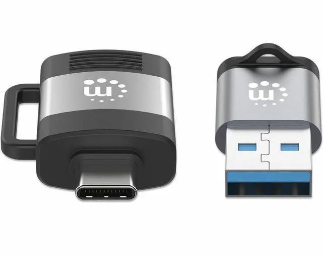 Alt view image 7 of 20 - Manhattan 2-Piece Set: USB-C to USB-A & USB-A to USB-C Adapters - 1 x 24-pin USB 3.2 (Gen1) Type C - Male, 1 x 9-Pin USB 3.2 (Gen1) Type A - Female - 1 x 24-pin USB 3.2 (Gen1) Type C - Female, 1 x