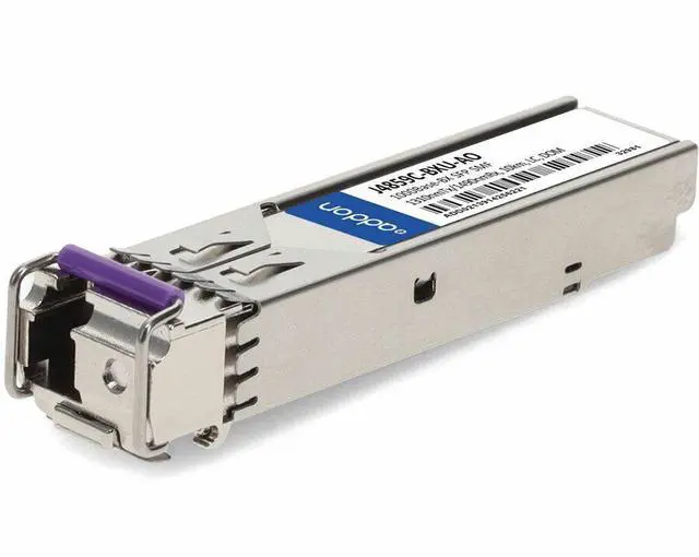 Alt view image 2 of 7 - AddOn HP SFP Module - For Data Networking, Optical Network - 1 x LC 1000Base-BX Network - Optical Fiber - 0.1 mil, 0.1 mil Wavelength - Single-mode - Gigabit Ethernet - 1000Base-BX - 1 Gbit/s - 10 km