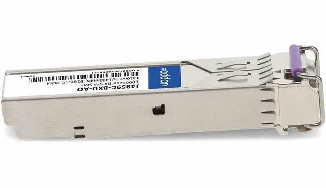 Alt view image 4 of 7 - AddOn HP SFP Module - For Data Networking, Optical Network - 1 x LC 1000Base-BX Network - Optical Fiber - 0.1 mil, 0.1 mil Wavelength - Single-mode - Gigabit Ethernet - 1000Base-BX - 1 Gbit/s - 10 km