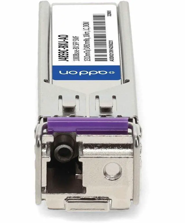 Alt view image 6 of 7 - AddOn HP SFP Module - For Data Networking, Optical Network - 1 x LC 1000Base-BX Network - Optical Fiber - 0.1 mil, 0.1 mil Wavelength - Single-mode - Gigabit Ethernet - 1000Base-BX - 1 Gbit/s - 10 km