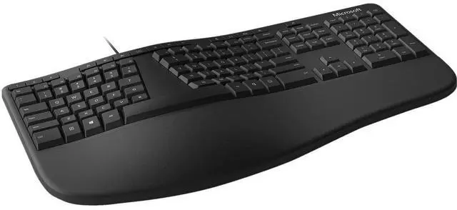 Alt view image 4 of 6 - Microsoft Ergonomic Keyboard - Cable Connectivity - USB 2.0 Type A Interface - 126 Key(s) - MS Office, Emoji, Search, Multimedia, Mute, Volume Up, Volume Down, Music, Previous Track, Next Track, Play/