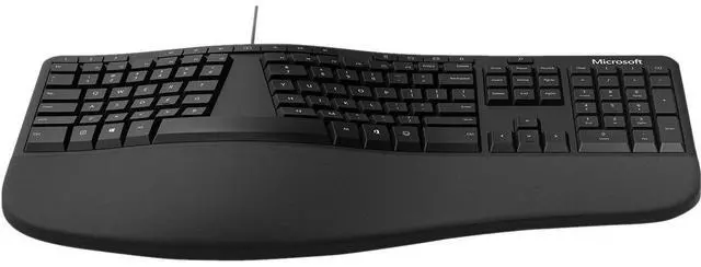 Alt view image 6 of 6 - Microsoft Ergonomic Keyboard - Cable Connectivity - USB 2.0 Type A Interface - 126 Key(s) - MS Office, Emoji, Search, Multimedia, Mute, Volume Up, Volume Down, Music, Previous Track, Next Track, Play/