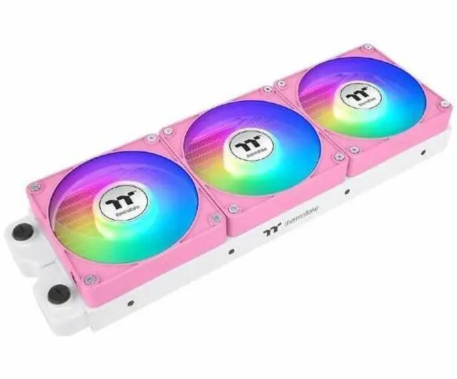 Alt view image 12 of 15 - Thermaltake CT140 EX ARGB Sync PC Cooling Fan 3 Pack, PWM 500~1800 RPM, 5V Motherboard Sync, 16.8 Million Colors 9 LEDs, MagForce 2.0 Connectors, Hydraulic Bearing, Bubble Pink, CL-F221-PL14PK-A