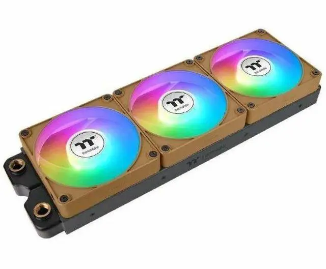 Alt view image 13 of 14 - Thermaltake CT140 EX ARGB Sync PC Cooling Fan 3 Pack, PWM 500~1800 RPM, 5V Motherboard Sync, 16.8 Million Colors 9 LEDs, MagForce 2.0 Connectors, Hydraulic Bearing, Gravel Sand, CL-F218-PL14GS-A