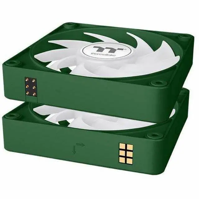 Alt view image 10 of 15 - Thermaltake CT140 EX ARGB Sync PC Cooling Fan 3 Pack, PWM 500~1800 RPM, 5V Motherboard Sync, 16.8 Million Colors 9 LEDs, MagForce 2.0 Connectors, Hydraulic Bearing, Racing Green, CL-F222-PL14RG-A