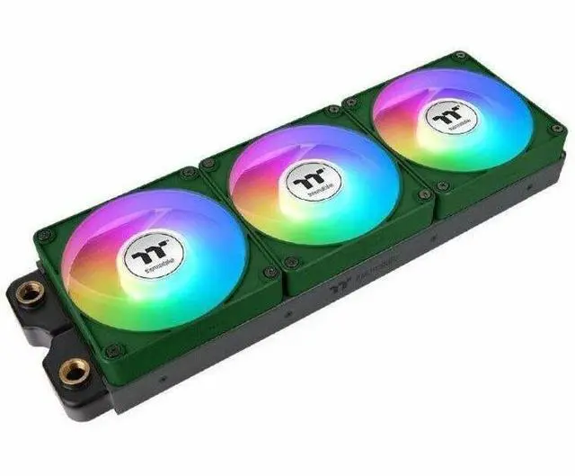 Alt view image 15 of 15 - Thermaltake CT140 EX ARGB Sync PC Cooling Fan 3 Pack, PWM 500~1800 RPM, 5V Motherboard Sync, 16.8 Million Colors 9 LEDs, MagForce 2.0 Connectors, Hydraulic Bearing, Racing Green, CL-F222-PL14RG-A