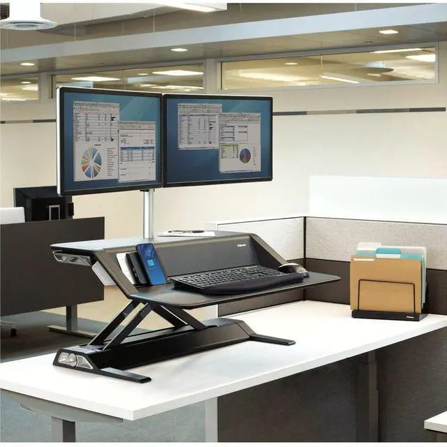 Alt view image 18 of 20 - Fellowes Lotus Adjustable Monitor Arm Up to 8042901