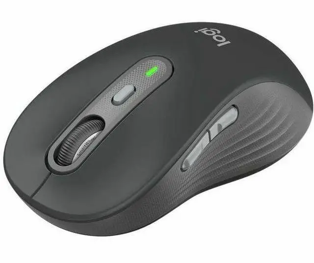 Main image of Logitech Signature Plus M750 Mouse - Optical - Wireless - 32.81 ft - Bluetooth/Radio Frequency - 2.40 GHz - Graphite - USB - 2000 dpi - Scroll Wheel - 6 Button(s) - Small/Medium Hand/Palm Size - 1 x A