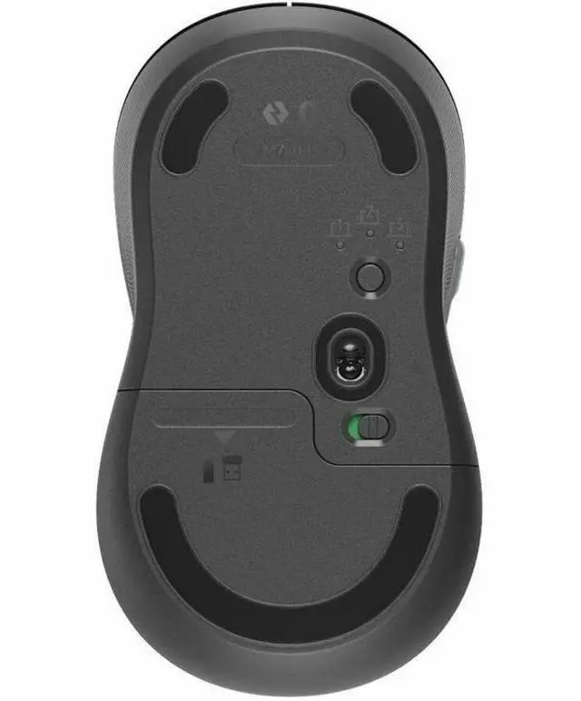 Alt view image 4 of 6 - Logitech Signature Plus M750 Mouse - Optical - Wireless - 32.81 ft - Bluetooth/Radio Frequency - 2.40 GHz - Graphite - USB - 2000 dpi - Scroll Wheel - 6 Button(s) - Small/Medium Hand/Palm Size - 1 x A
