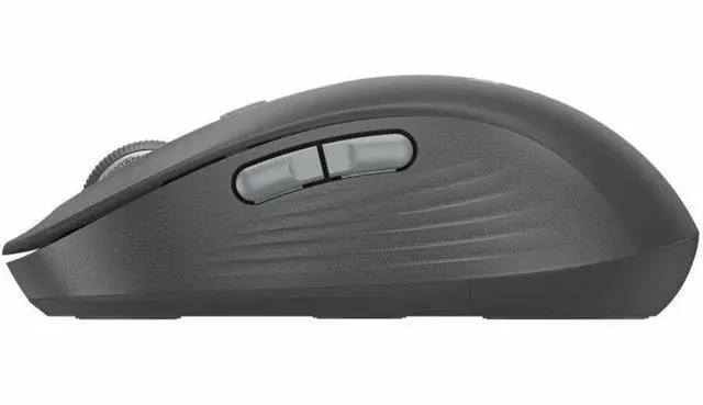 Alt view image 5 of 6 - Logitech Signature Plus M750 Mouse - Optical - Wireless - 32.81 ft - Bluetooth/Radio Frequency - 2.40 GHz - Graphite - USB - 2000 dpi - Scroll Wheel - 6 Button(s) - Small/Medium Hand/Palm Size - 1 x A