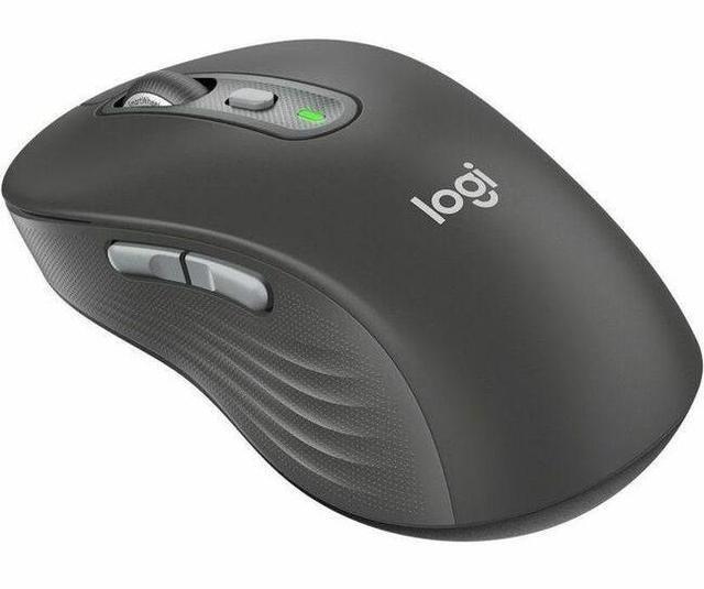Main image of Logitech Signature Plus M750 L Mouse - Optical - Wireless - 32.81 ft - Bluetooth/Radio Frequency - 2.40 GHz - Graphite - USB - 2000 dpi - Scroll Wheel - 6 Button(s) - Large Hand/Palm Size - 1 x AA Bat