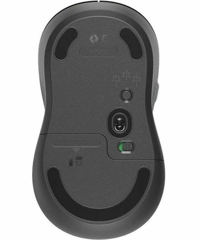 Alt view image 4 of 6 - Logitech Signature Plus M750 L Mouse - Optical - Wireless - 32.81 ft - Bluetooth/Radio Frequency - 2.40 GHz - Graphite - USB - 2000 dpi - Scroll Wheel - 6 Button(s) - Large Hand/Palm Size - 1 x AA Bat