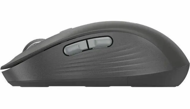 Alt view image 6 of 6 - Logitech Signature Plus M750 L Mouse - Optical - Wireless - 32.81 ft - Bluetooth/Radio Frequency - 2.40 GHz - Graphite - USB - 2000 dpi - Scroll Wheel - 6 Button(s) - Large Hand/Palm Size - 1 x AA Bat