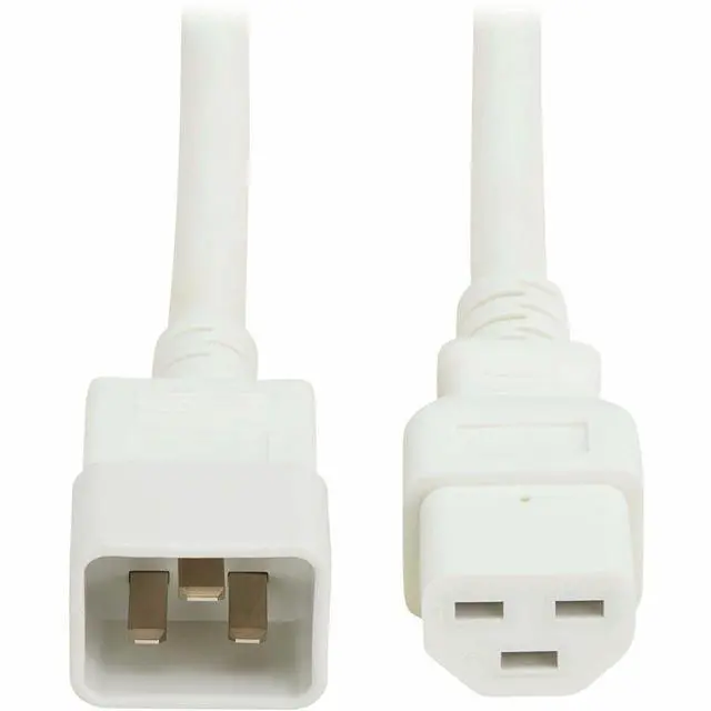 Alt view image 3 of 7 - Eaton Tripp Lite Series Power Cord, C20 to C21 - Heavy-Duty, 20A, 250V, 12 AWG, 6 ft. (1.8 m), White - For Network Switch, PDU, UPS, Switch, Server, Network Device, Rack, Blade Server, Router - 12 Gau