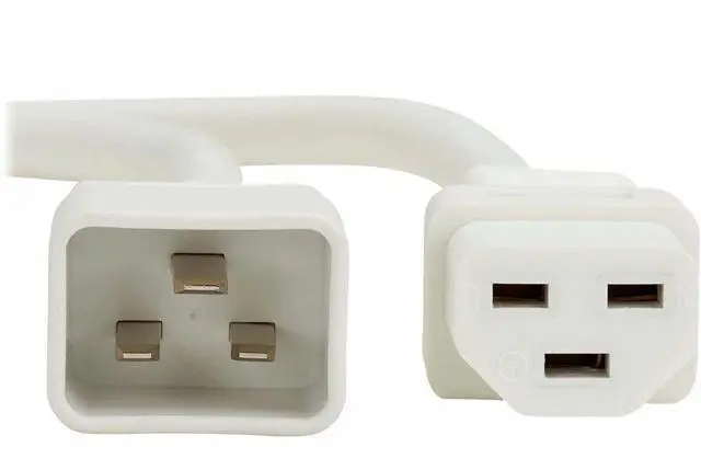 Alt view image 6 of 7 - Eaton Tripp Lite Series Power Cord, C20 to C21 - Heavy-Duty, 20A, 250V, 12 AWG, 6 ft. (1.8 m), White - For Network Switch, PDU, UPS, Switch, Server, Network Device, Rack, Blade Server, Router - 12 Gau