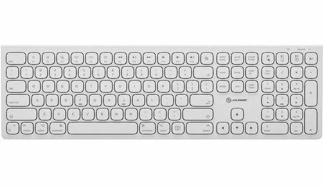 Main image of Alogic Echelon USB-C Rechargeable Wireless Keyboard for macOS - Wireless Connectivity - Bluetooth - 5 - 32.81 ft - 109 Key(s) - Cut, Copy, Paste, Bluetooth Pair, Home, Desktop, Sleep, Lock/Power Hot K