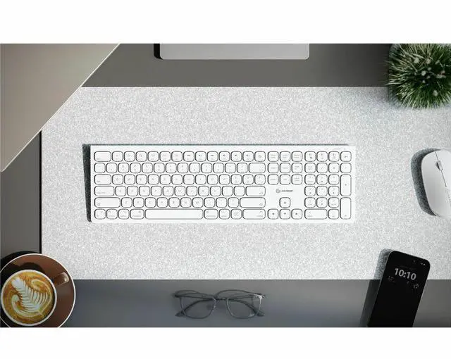 Alt view image 2 of 6 - Alogic Echelon USB-C Rechargeable Wireless Keyboard for macOS - Wireless Connectivity - Bluetooth - 5 - 32.81 ft - 109 Key(s) - Cut, Copy, Paste, Bluetooth Pair, Home, Desktop, Sleep, Lock/Power Hot K