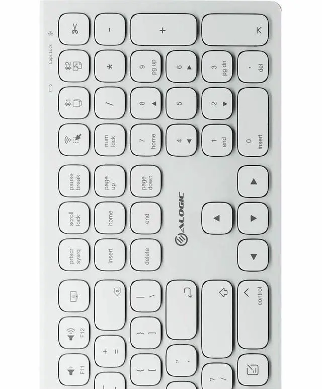 Alt view image 5 of 6 - Alogic Echelon USB-C Rechargeable Wireless Keyboard for macOS - Wireless Connectivity - Bluetooth - 5 - 32.81 ft - 109 Key(s) - Cut, Copy, Paste, Bluetooth Pair, Home, Desktop, Sleep, Lock/Power Hot K