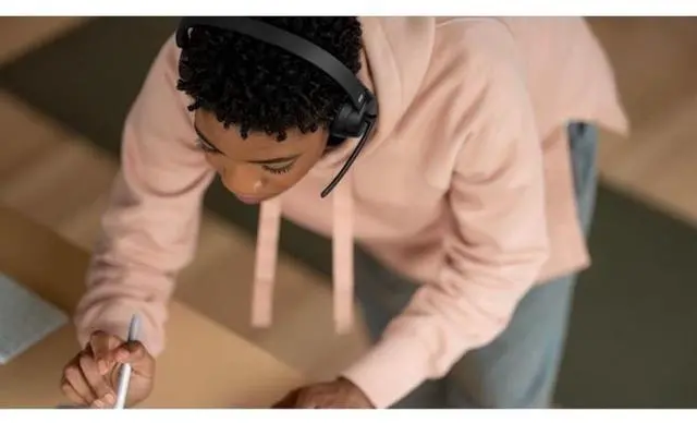 Alt view image 7 of 7 - Microsoft Modern USB Headset - Stereo - USB Type C - Wired - On-ear - Binaural - Ear-cup - Noise Reduction Microphone - Black