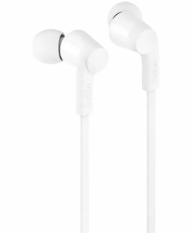 Alt view image 4 of 13 - Belkin SoundForm USB-C Wired Earbuds with Adjustable Volume Limiter - White