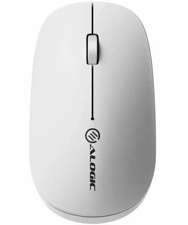 Main image of Alogic USB-C Rechargeable Wireless Bluetooth Mouse (White) - Bluetooth wireless keyboard with a compact design, ideal for laptops, tablets, and desktops. Features silent typing and long battery life.