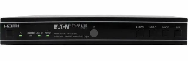 Alt view image 4 of 6 - Eaton Tripp Lite Series 1x4 Video Wall Controller - 4K 60 Hz, 1 HDMI/USB-C Input, 4 HDMI Outputs, HDR, 4:4:4 - 3840 x 2160 - 4K, 4K UHD - 1 x 4 - Display, Monitor, TV, Projector, Blu-ray Disc Player,