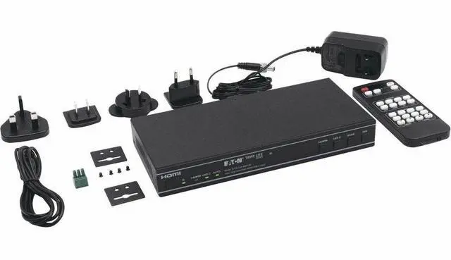 Alt view image 6 of 6 - Eaton Tripp Lite Series 1x4 Video Wall Controller - 4K 60 Hz, 1 HDMI/USB-C Input, 4 HDMI Outputs, HDR, 4:4:4 - 3840 x 2160 - 4K, 4K UHD - 1 x 4 - Display, Monitor, TV, Projector, Blu-ray Disc Player,