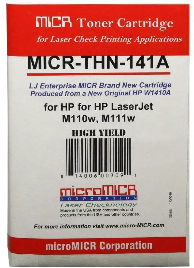 Alt view image 3 of 4 - MICR Standard Yield Laser Toner Cartridge - Alternative for HP 141A (W1480A) - Black - 1 Each - 950 Pages