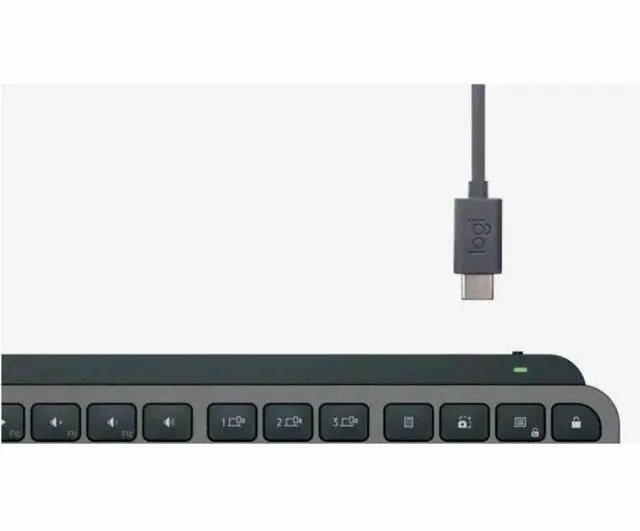 Alt view image 11 of 14 - Logitech MX Keys S Wireless Keyboard, Low Profile, Quiet Typing, Backlighting, Bluetooth, USB C Rechargeable for Windows PC, Linux, Chrome, Mac - Graphite - With Free Adobe Creative Cloud Subscription