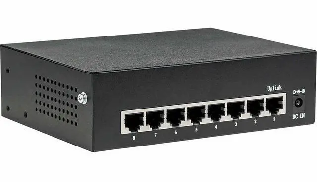 Alt view image 3 of 7 - Eaton Tripp Lite Series 8-Port 10/100/1000 Mbps Desktop Gigabit Ethernet Unmanaged Switch with PoE+, 60W, Metal Enclosure - 8 Ports - Gigabit Ethernet - 10/100/1000Base-T - 2 Layer Supported - 81 W Po