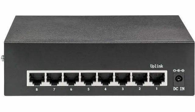 Alt view image 6 of 7 - Eaton Tripp Lite Series 8-Port 10/100/1000 Mbps Desktop Gigabit Ethernet Unmanaged Switch with PoE+, 60W, Metal Enclosure - 8 Ports - Gigabit Ethernet - 10/100/1000Base-T - 2 Layer Supported - 81 W Po
