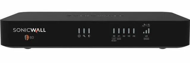 Main image of SonicWall TZ80 Firewall w/ Secure Upgrade Plus (3-Year Advanced Protection Security Suite) and 1 Year CSE | 03-SSC-3031