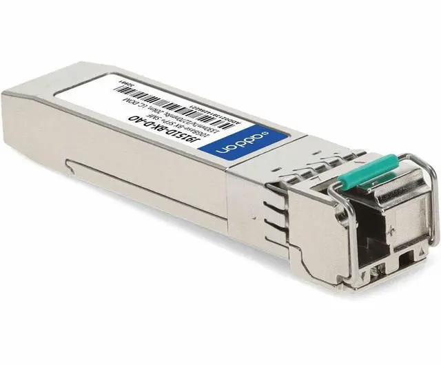 Alt view image 2 of 7 - AddOn HP SFP+ Module - For Data Networking, Optical Network - 1 x LC 10GBase-BX Network - Optical Fiber - Single-mode - 10 Gigabit Ethernet - 10GBase-BX - Hot-swappable - 1 - TAA Compliant