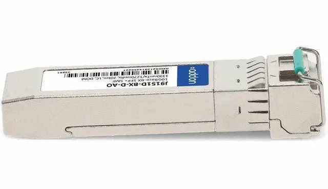 Alt view image 6 of 7 - AddOn HP SFP+ Module - For Data Networking, Optical Network - 1 x LC 10GBase-BX Network - Optical Fiber - Single-mode - 10 Gigabit Ethernet - 10GBase-BX - Hot-swappable - 1 - TAA Compliant
