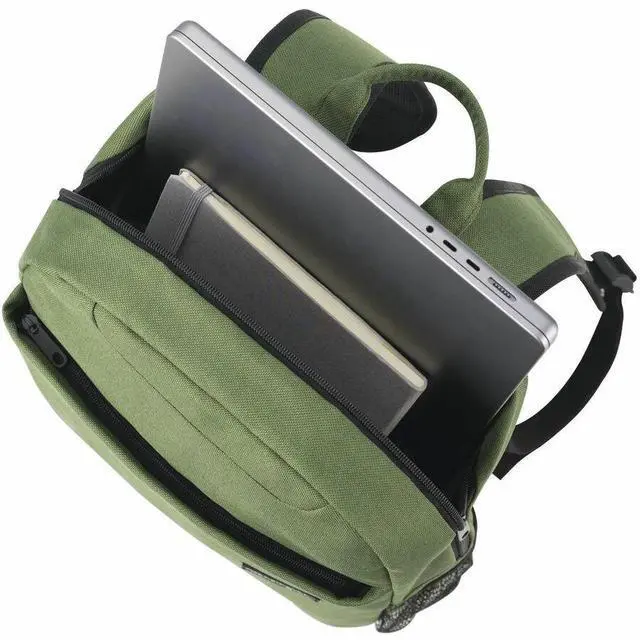 Alt view image 3 of 13 - Kensington Simply Portable Lite Carrying Case (Backpack) for 16" Notebook - Green - Water Resistant - Shoulder Strap - 17.7" Height x 13.8" Width x 3.9" Depth