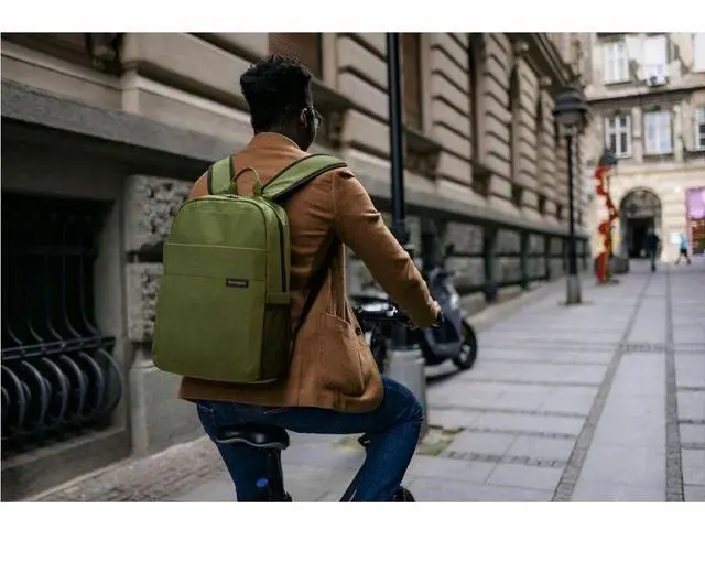 Alt view image 6 of 13 - Kensington Simply Portable Lite Carrying Case (Backpack) for 16" Notebook - Green - Water Resistant - Shoulder Strap - 17.7" Height x 13.8" Width x 3.9" Depth
