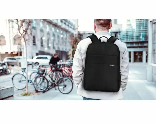 Alt view image 4 of 12 - Kensington Simply Portable Lite Carrying Case (Backpack) for 16" Notebook - Black - Water Resistant - Shoulder Strap - 17.7" Height x 13.8" Width x 4.5" Depth