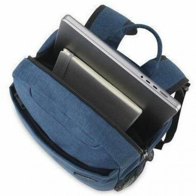 Alt view image 2 of 12 - Kensington Simply Portable Lite Carrying Case (Backpack) for 16" - Navy Blue - Water Resistant, Strain Resistant - Polyester, Mesh Fabric Body - Shoulder Strap, Handle