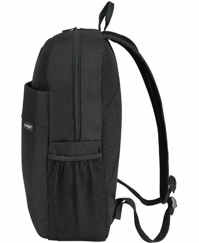 Alt view image 2 of 12 - Kensington Simply Portable Lite Carrying Case (Backpack) for 16" Notebook - Black - Water Resistant - Shoulder Strap - 17.7" Height x 13.8" Width x 4.5" Depth