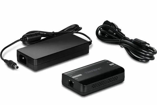 Alt view image 8 of 11 - TRENDnet 10G PoE+ Injector, TPE-315GI, Convert Non-PoE Port to a PoE+ Port, PoE (15.4W) or PoE+ (30W), 10GBASE-T Compliant, Up to 100m (328 ft.), Black
