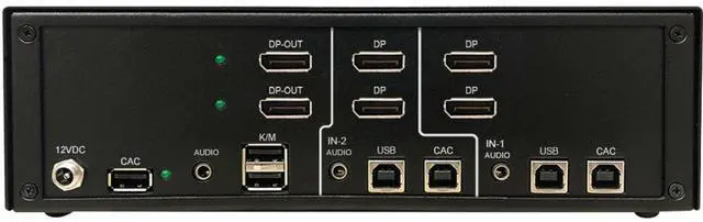 Alt view image 4 of 10 - Tripp Lite by Eaton Secure KVM Switch, 2-Port, Dual Head, DP to DP, 4K, TAA