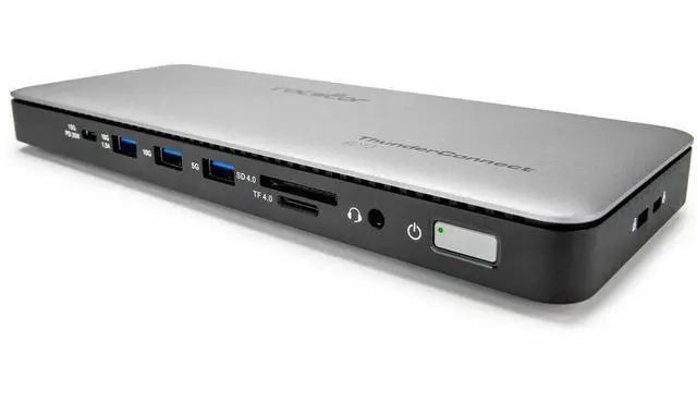 Alt view image 4 of 7 - Rocstor ThunderConnect RD12 Thunderbolt 4 Multi-Display Docking Station - Locking Slots - for Desktop PC/Notebook/Mobile Workstation/Headset/Keyboard/Mouse - Charging Capability - Memory Card Reader -