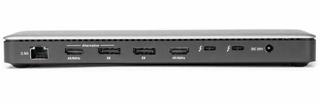 Alt view image 6 of 7 - Rocstor ThunderConnect RD12 Thunderbolt 4 Multi-Display Docking Station - Locking Slots - for Desktop PC/Notebook/Mobile Workstation/Headset/Keyboard/Mouse - Charging Capability - Memory Card Reader -